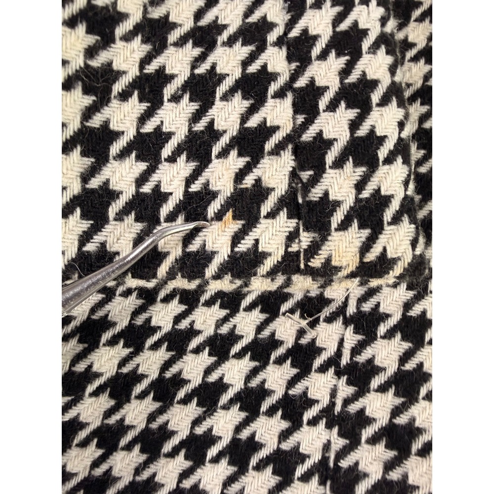 Apostrophe Houndstooth Blazer 8 Black White Wool Blend Single Button Jacket - Picture 5 of 7